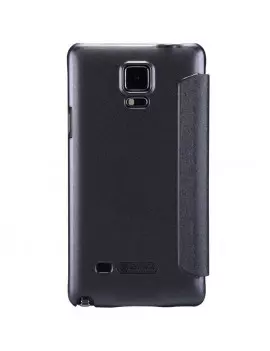 Cover Flip S-View Sparkle in Ecopelle per Samsung Galaxy Note 4 N910 Nero