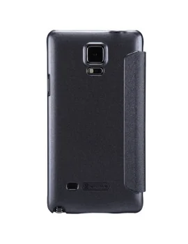 Cover Flip S-View Sparkle in Ecopelle per Samsung Galaxy Note 4 N910 (Nero)