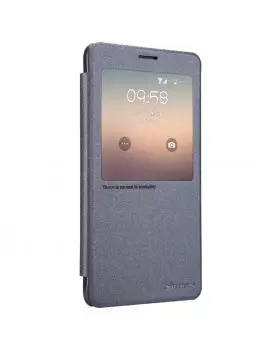 Cover Flip S-View Sparkle in Ecopelle per Samsung Galaxy Note 4 N910 Nero