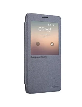 Cover Flip S-View Sparkle in Ecopelle per Samsung Galaxy Note 4 N910 (Nero)