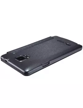 Cover Flip S-View Sparkle in Ecopelle per Samsung Galaxy Note 4 N910 Nero