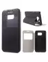 Cover Flip S-View in Ecopelle per Samsung Galaxy S6 G920 Nero