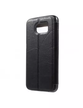 Cover Flip S-View in Ecopelle per Samsung Galaxy S6 G920 Nero