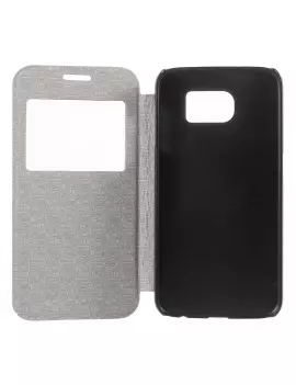 Cover Flip S-View in Ecopelle per Samsung Galaxy S6 G920 Nero