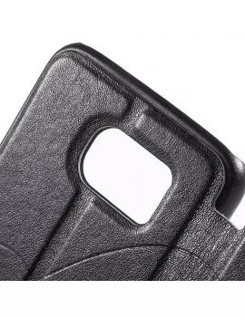 Cover Flip S-View in Ecopelle per Samsung Galaxy S6 G920 Nero