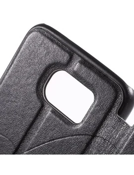 Cover Flip S-View in Ecopelle per Samsung Galaxy S6 G920 (Nero)