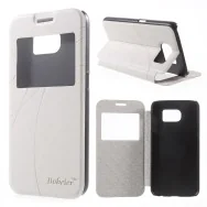 Cover Flip S-View in Ecopelle per Samsung Galaxy S6 G920 (Bianco)