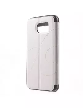 Cover Flip S-View in Ecopelle per Samsung Galaxy S6 G920 Bianco