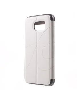 Cover Flip S-View in Ecopelle per Samsung Galaxy S6 G920 (Bianco)