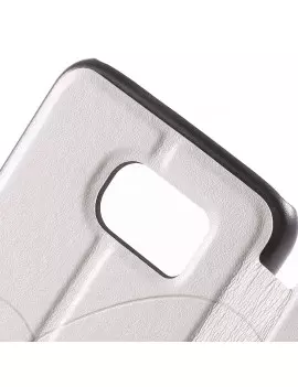 Cover Flip S-View in Ecopelle per Samsung Galaxy S6 G920 Bianco