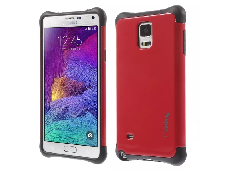 Cover Ibrida in TPU per Samsung Galaxy Note 4 N910 Rosso