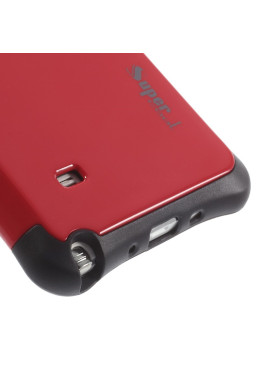 Cover Ibrida in TPU per Samsung Galaxy Note 4 N910 Rosso