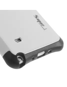 Cover Ibrida in TPU per Samsung Galaxy Note 4 N910 Bianco