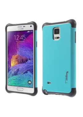 Cover Ibrida in TPU per Samsung Galaxy Note 4 N910 Azzurro