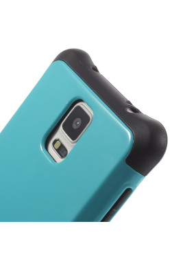 Cover Ibrida in TPU per Samsung Galaxy Note 4 N910 Azzurro