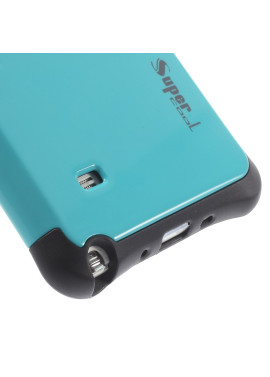 Cover Ibrida in TPU per Samsung Galaxy Note 4 N910 Azzurro