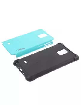 Cover Ibrida in TPU per Samsung Galaxy Note 4 N910 Azzurro