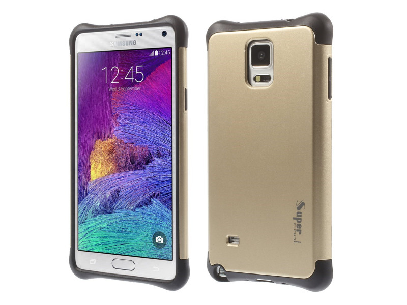 Cover Ibrida in TPU per Samsung Galaxy Note 4 N910 Oro