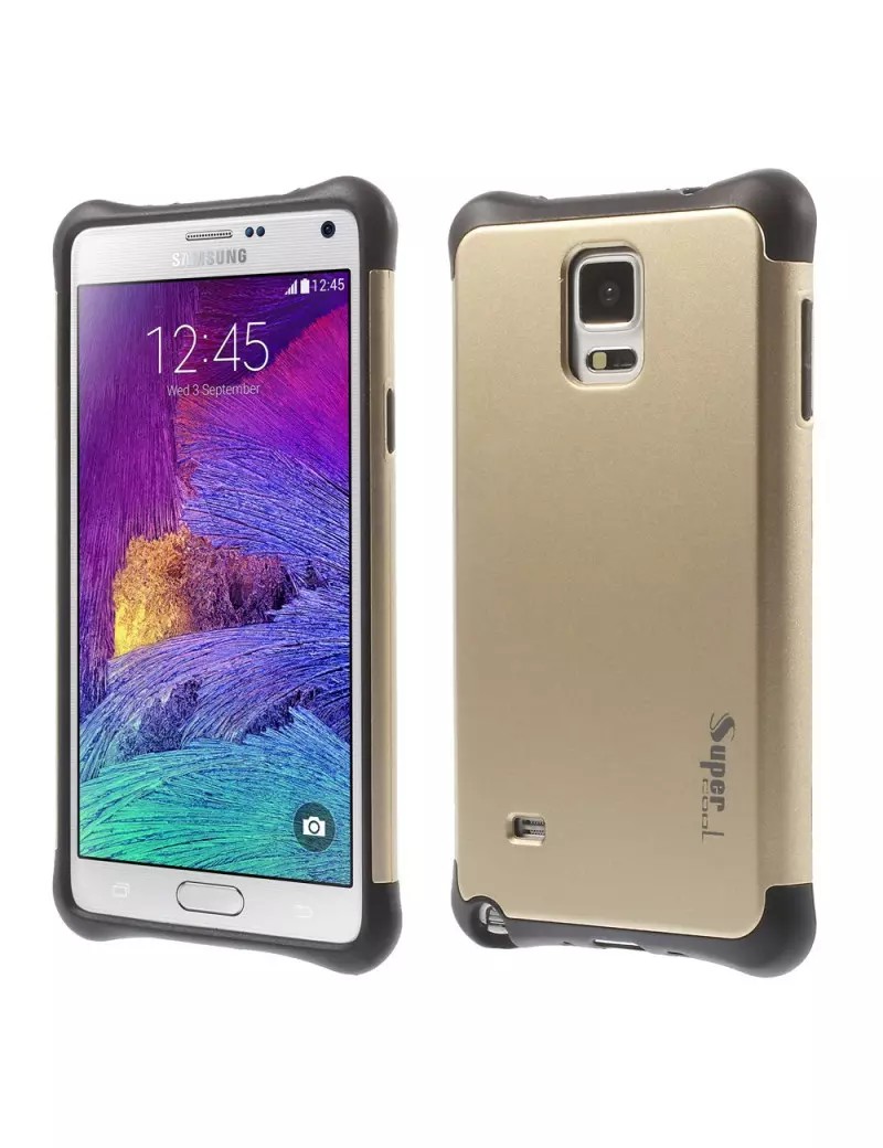 Cover Ibrida in TPU per Samsung Galaxy Note 4 N910 Oro