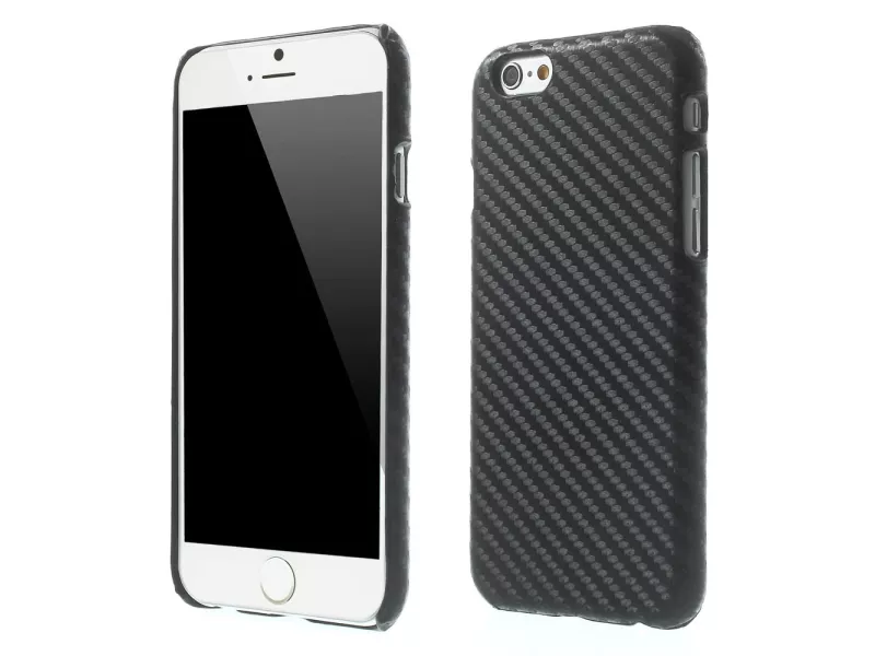 Cover Rigida Carbon Look per iPhone 6 6S (Nero)