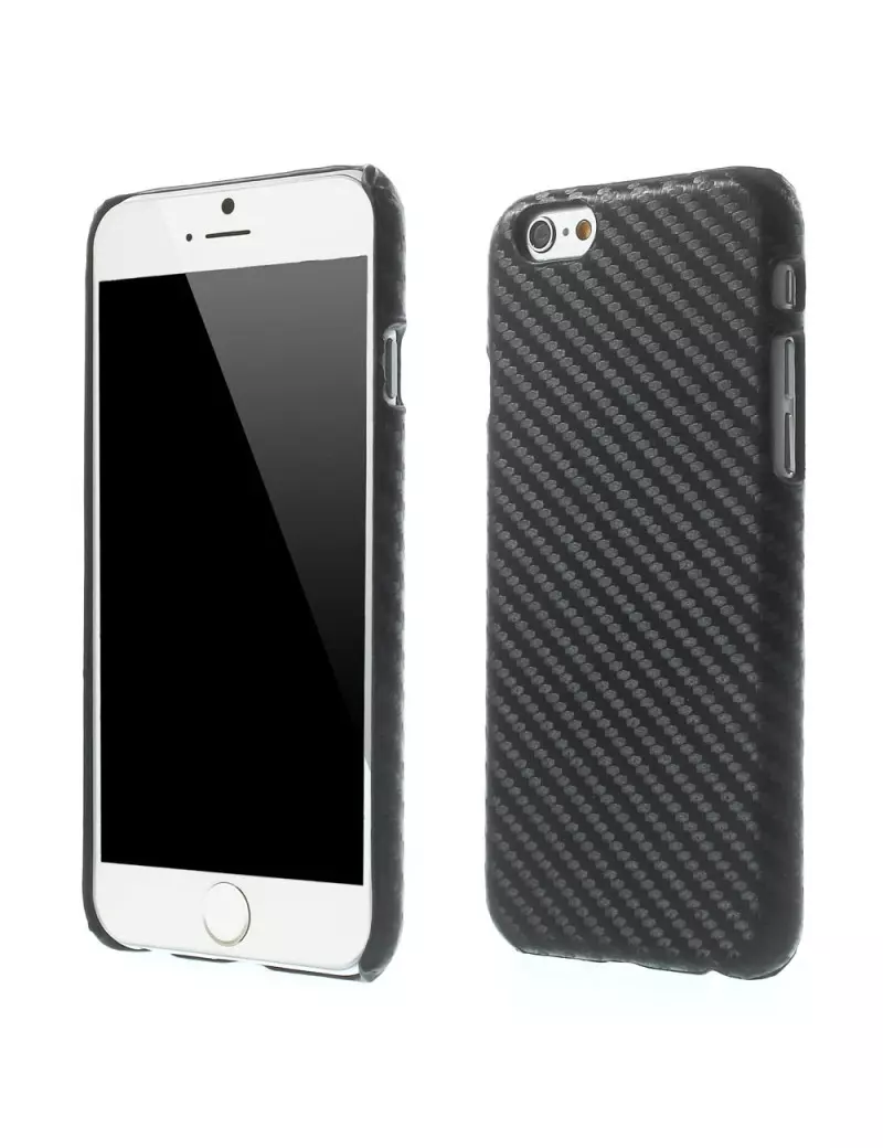 Cover Rigida Carbon Look per iPhone 6 6S (Nero)