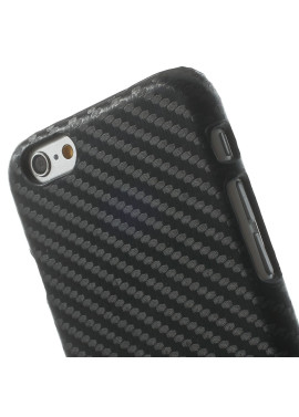 Cover Rigida Carbon Look per iPhone 6 6S (Nero)