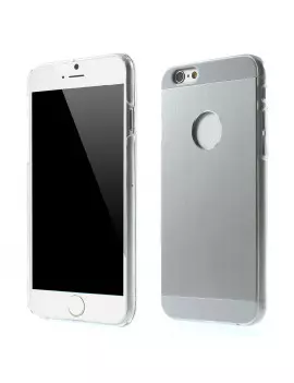 Cover Rigida con Retro in Alluminio per Apple iPhone 6 6S (Argento)
