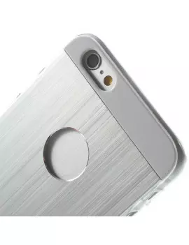 Cover Rigida con Retro in Alluminio per Apple iPhone 6 6S (Argento)