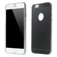 Cover Rigida con Retro in Alluminio per Apple iPhone 6 6S (Nero)