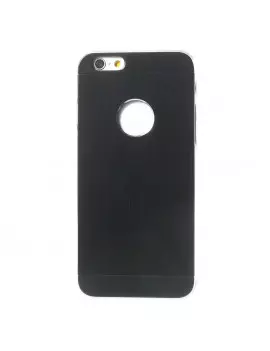 Cover Rigida con Retro in Alluminio per Apple iPhone 6 6S (Nero)