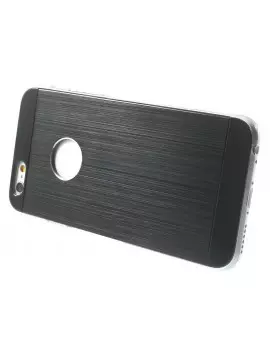 Cover Rigida con Retro in Alluminio per Apple iPhone 6 6S (Nero)