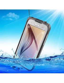 Cover RedPepper Impermeabile Waterproof Anti Urto per Samsung S6 G920 (Bianco)