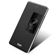 Cover Flip a Portafoglio S-View in Ecopelle per Huawei Ascend P8 (Nero)