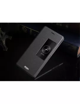 Cover Flip a Portafoglio S-View in Ecopelle per Huawei Ascend P8 (Nero)