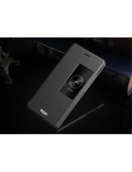 Cover Flip a Portafoglio S-View in Ecopelle per Huawei Ascend P8 (Nero)