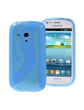 Cover in Silicone per Samsung Galaxy S3 Mini i8190 (Blu)