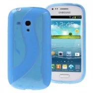 Cover in Silicone per Samsung Galaxy S3 Mini i8190 (Blu)