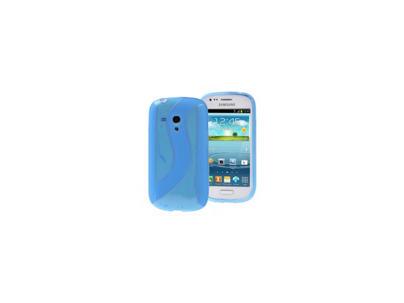 Cover in Silicone per Samsung Galaxy S3 Mini i8190 Blu