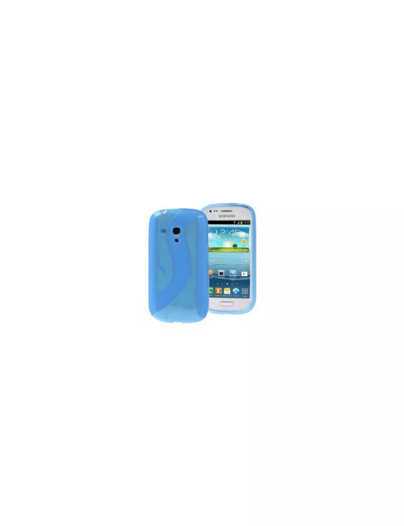 Cover in Silicone per Samsung Galaxy S3 Mini i8190 Blu