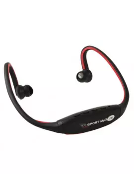 Sport Auricolari MP3 WMA FM scheda TF Card Audio Musica Radio Universale Rosso