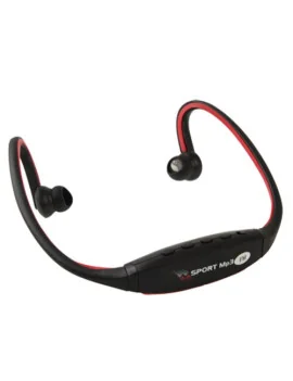 Sport Auricolari MP3 WMA FM con scheda TF Card Audio Musica Radio Universale (Rosso)