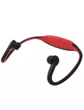 Sport Auricolari MP3 WMA FM scheda TF Card Audio Musica Radio Universale Rosso