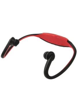 Sport Auricolari MP3 WMA FM con scheda TF Card Audio Musica Radio Universale (Rosso)