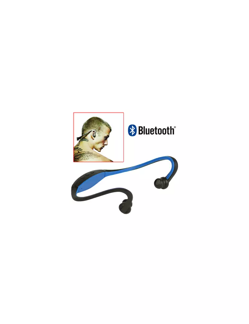 Sport Auricolari Bluetooth Universali Microfono Smartphone Rosso