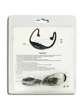 Sport Auricolari Bluetooth Universali Microfono Smartphone Rosso