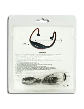 Sport Auricolari Bluetooth Universali con Microfono per Smartphone (Rosso)