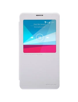 Cover Flip S-View Sparkle in Ecopelle per Samsung Galaxy Note 4 N910 (Bianco)