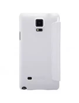 Cover Flip S-View Sparkle in Ecopelle per Samsung Galaxy Note 4 N910 Bianco