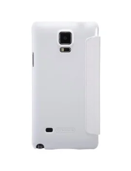 Cover Flip S-View Sparkle in Ecopelle per Samsung Galaxy Note 4 N910 (Bianco)