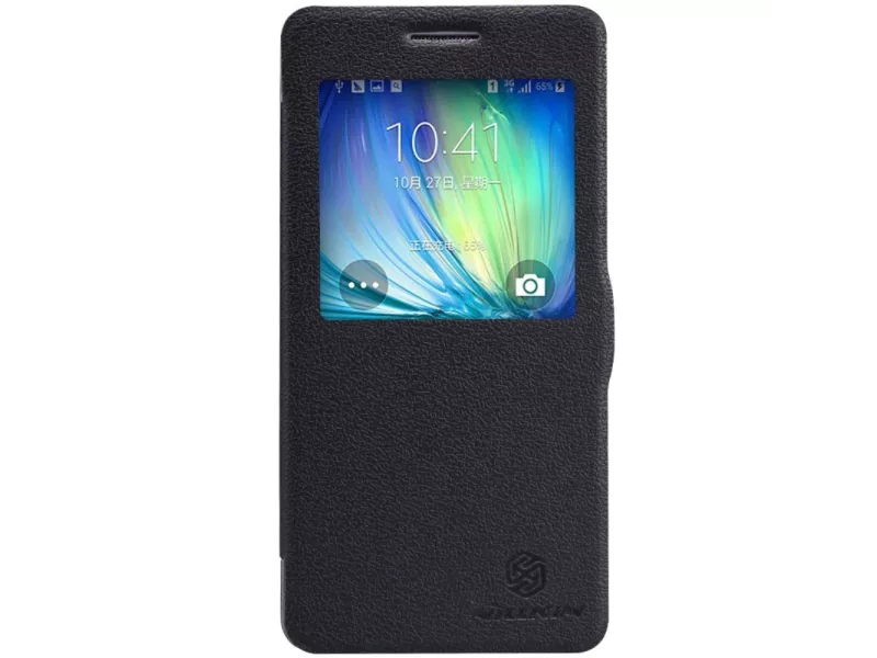 Cover Flip S-View Fresh in Ecopelle per Samsung Galaxy A5 SM-A500F (Nero)